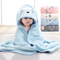 Soft Coral Fleece Newborn Wrap Blanket for Infants