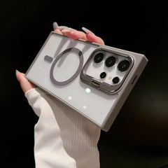 Magnetic Lens Frame Samsung Galaxy Case with Metal Kickstand