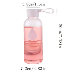 Creative Portable Plastic Cup with Lid and Clear Glass