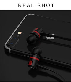 Wired in-Ear Headphones With Tangle-Free Cord Noise Isolating Bass Driven Sound Metal Earphones Carry Case Ear Bud Tips In-ear Earphone  Super Bass Sound Sport Headset With Mic for Phones Ear Phone For Women 3.5mm