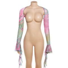 Tie-Dye Fairy Set – Butterfly Crop Top & Wrap Mini Skirt