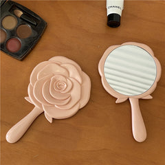 Portable Mini Rose Flower Makeup Mirror for Students