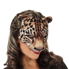 Cheetah Half Face Mask for Halloween Carnival Party