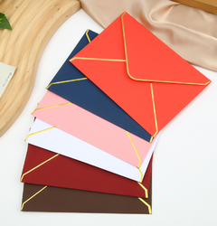 Gold-Rimmed Wedding Invitation Envelope Bags