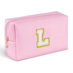 Waterproof PU Makeup Bag with Single Letter Design