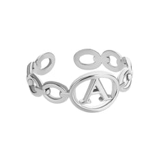 26 English Letters Adjustable Hip Hop Retro Ring