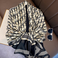 Beach Sunscreen Shawl, Versatile Long Scarf, Silk Scarf