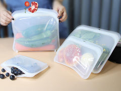 Eco-Friendly Silicone Food Storage Bags - Large Capacity