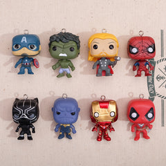 Creative Marvel Q-Version Hero Figurines DIY Decor
