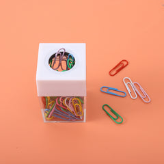 Lidemei Creative Transparent Square Macaron Paper Clip Bucket