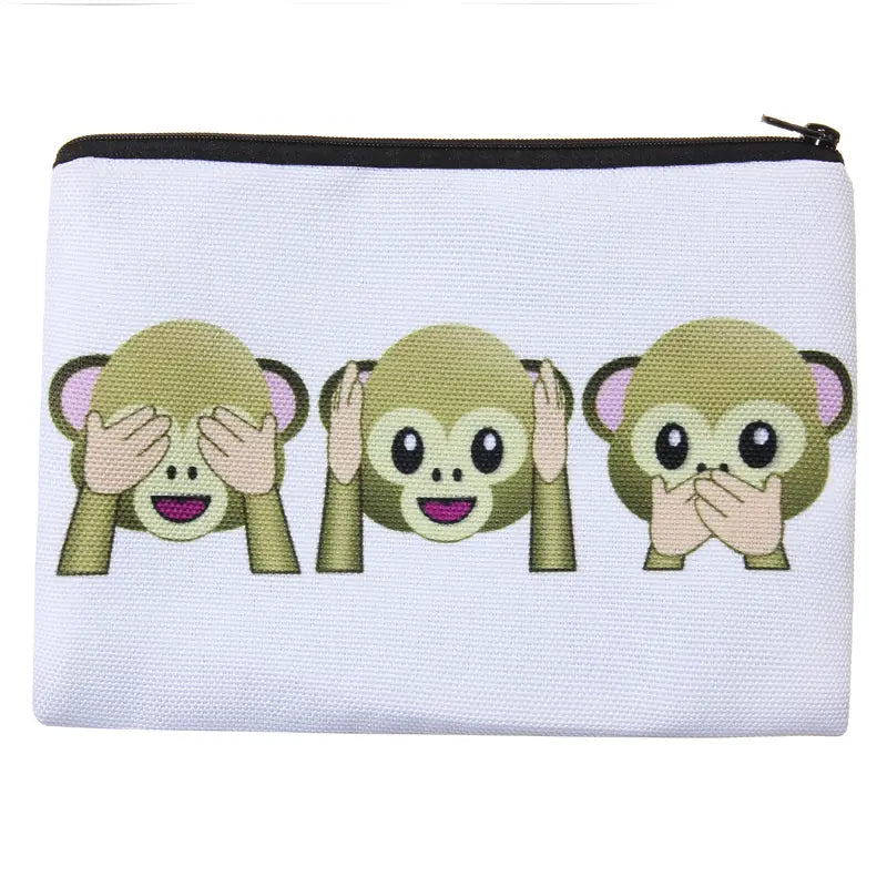 Funny Monkey Travel Makeup Case Organizer for Women