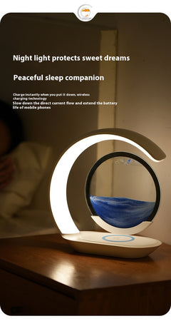 Wireless Sand Painting LED Night Light With Charger