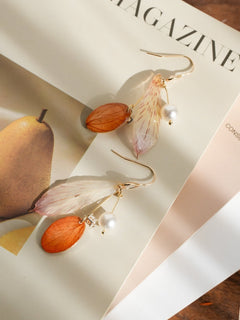 "Fairy Wings" Real Alstroemeria Earrings
