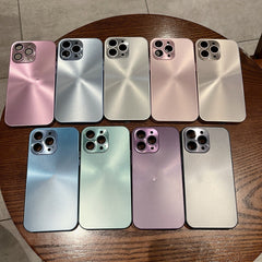 iPhone CD-Pattern Metal Lens Case w/ Protector