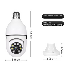 E27 Bulb Camera with 360° Indoor HD Night Vision