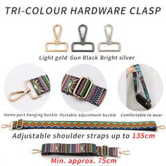 Adjustable Nylon Crossbody Bag Strap - Wide Belt Accessory