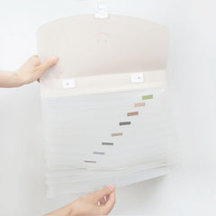 Cute A4 Accordion File Bag with 13 Pockets, Waterproof