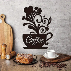 Metal Hanging Wall Sign for Coffee Bar Decor