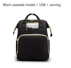 Foldable bed diaper bag
