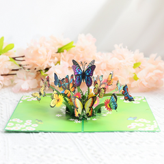Pop-up Card With Colorful Butterflies