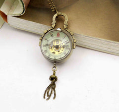 High-Quality Large Mechanical Pocket Watch with Crystal Ball