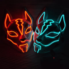 Animal Fox Headpiece, Halloween Party Prop, Glow Mask