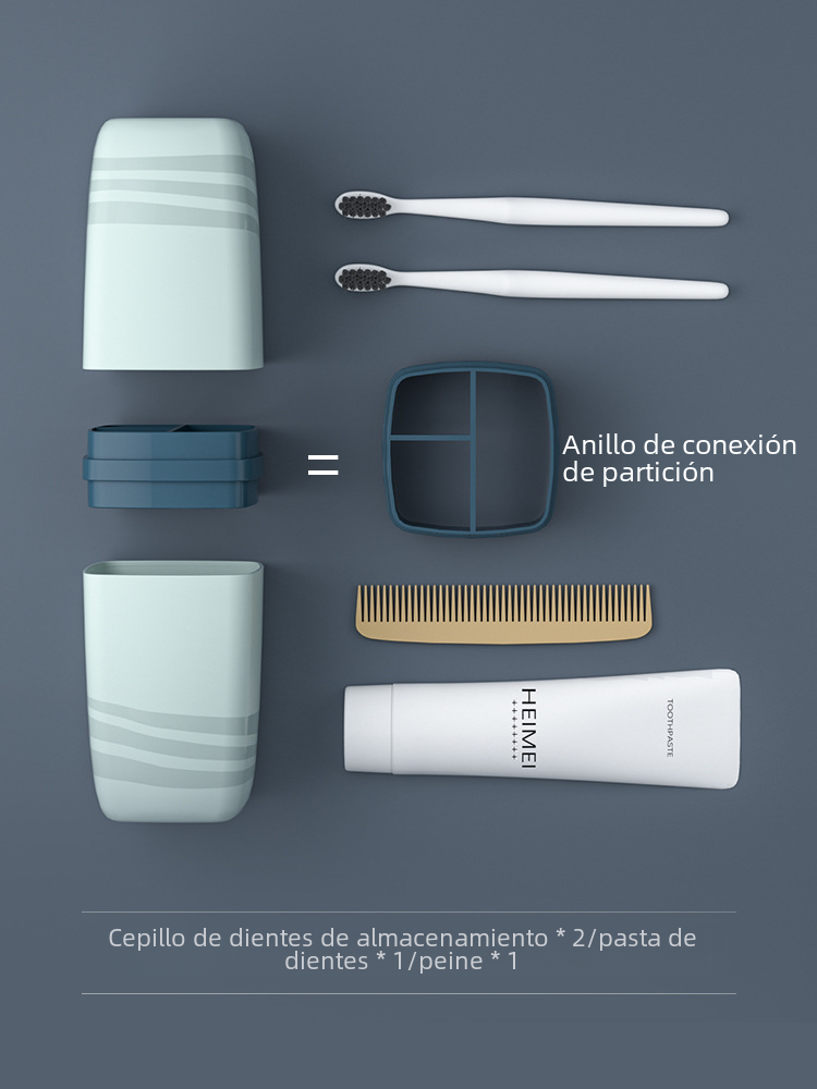 Portable Travel Toothbrush Cup Set with Storage Box