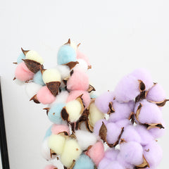 Wholesale Colorful Cotton Dried Flowers Christmas Bouquet Decor