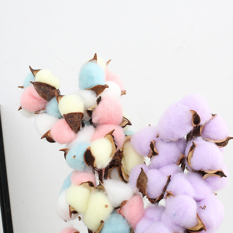 Wholesale Colorful Cotton Dried Flowers Christmas Bouquet Decor