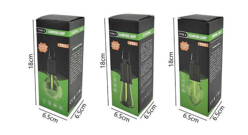 Retro USB Rechargeable LED Camping Lamp (Single Unit)